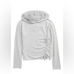 Zella Girl Light Gray Twist Hem Hoodie